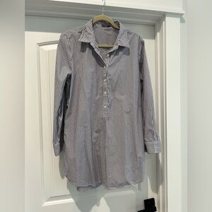 J. McLaughlin Purple and White Striped Ladies’ Tunic Top